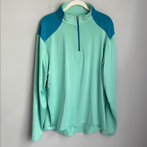 Peter Millar Other - Peter Millar Aqua Quarter-Zip Golf Pullover Size Large